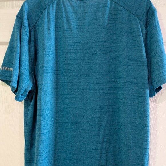 Spalding Men's Athletic T-Shirt, Size Large, Blue, 100% Polyester, Striped - Picture 6 of 12